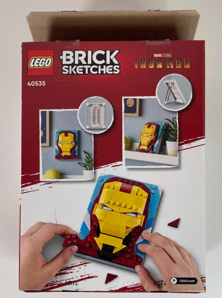 40535 iron man brick sketches box back